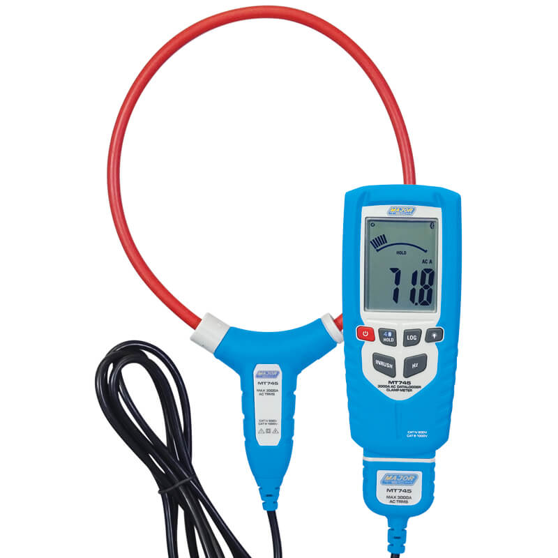Major Tech 3000A True RMS AC Clamp Meter, with Data Logger MT745