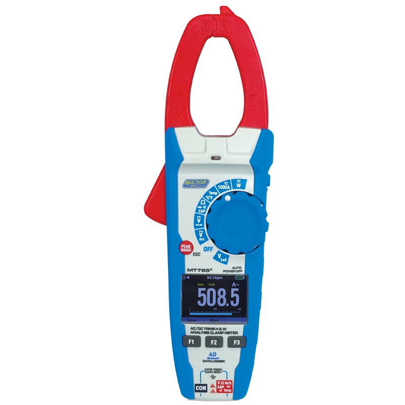 Major Tech 1500A AC/DC TRMS Power Quality Clamp Meter MT785