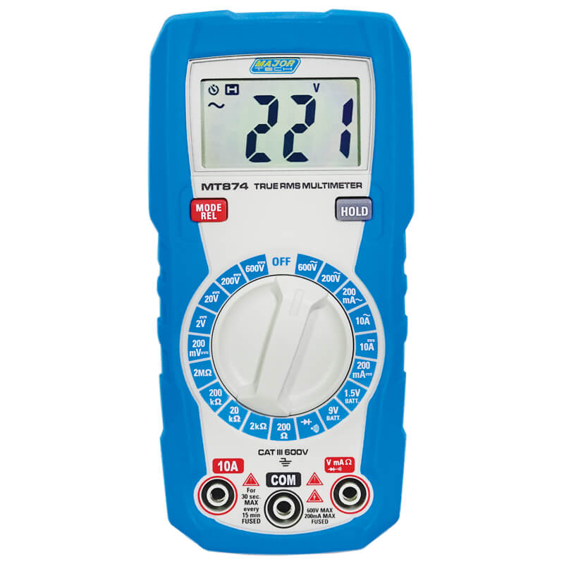 Major Tech Trms Compact DMM c/w Bat Test MT874