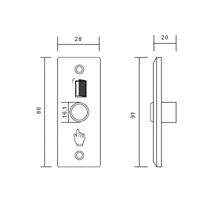 Watchguard Slim Door Release Button ACDSW101 - Image 2
