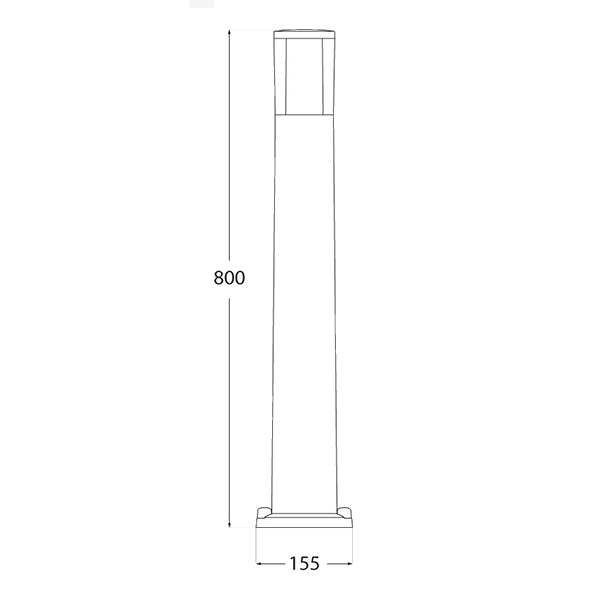 Fumagalli Carlo 6W Round LED Bollard (Black) FU-CAR-6B - Image 3