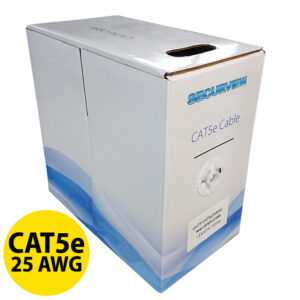 Securview CAT5E Solid Core Cable Unshielded, 25AWG (Yellow) - 305m Pullbox CAT5EYL-47MM
