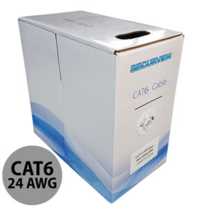 Securview CAT6 Solid Core Cable Unshielded, 24AWG (Grey) - 305m Pullbox CAT6GRA-50MM