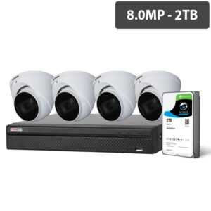 Watchguard Compact 8 Channel 8.0MP HDCVI Surveillance Kit (4 x Motorised Cameras, 2TB HDD) CVRKIT-C882M-4