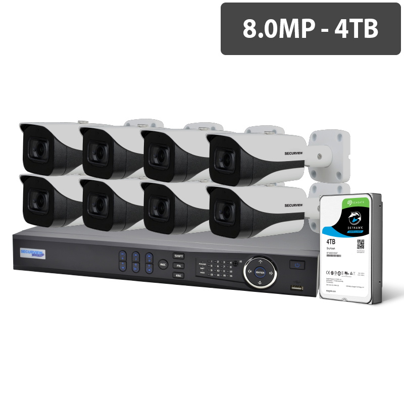 Watchguard Compact 16 Channel 8.0MP HDCVI Surveillance Kit (8 x Fixed Cameras, 4TB HDD) CVRKIT-C1684F-8