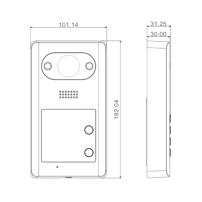 VIP Vision Residential 4 Button IP Intercom Door Station INTIPDDS4 - Image 2