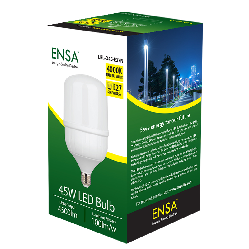ENSA ENSA 45W LED Light Bulb E27 Screw (4000K) LBL-D45-E27N - Image 2