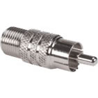 RCA Plug to F-Type Jack Connector VSFRFPT