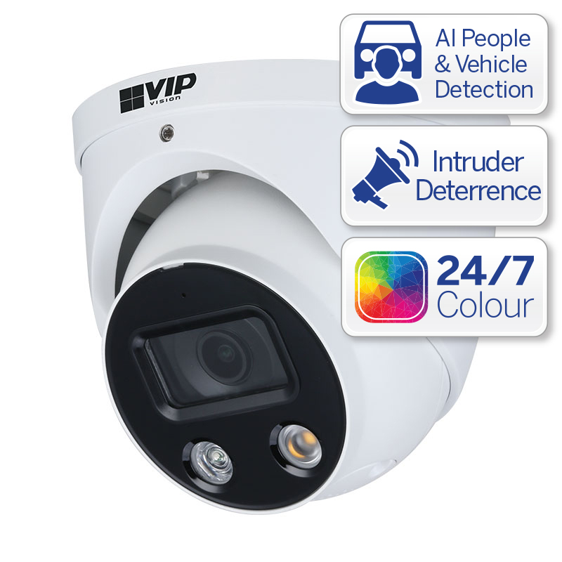 VIP Vision Professional AI Series 1080p Fixed Deterrence Turret VSIPP-2DG-ID
