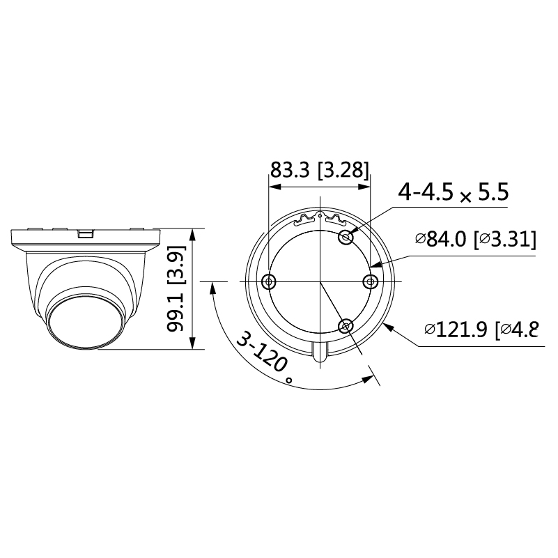 VIP Vision Professional AI Series 4.0MP Fixed Turret Dome VSIPP-4DIRG-I - Image 5