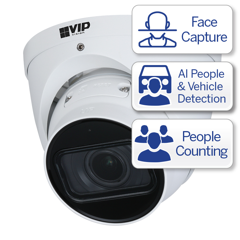 VIP Vision Ultimate AI Series 4.0MP Motorised Turret VSIPU-4DIRMG-I