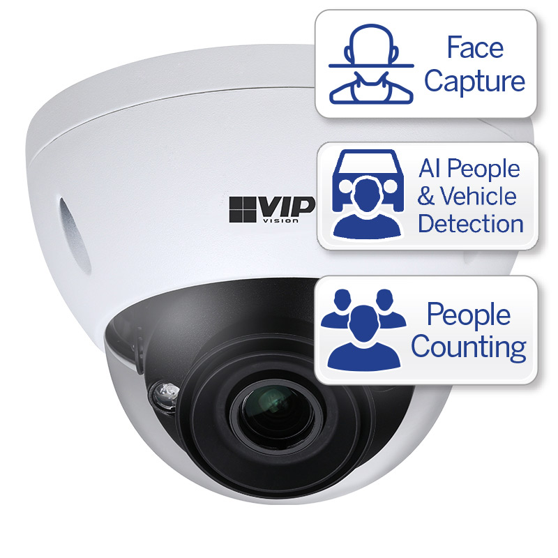 VIP Vision Ultimate AI Series 4.0MP Motorised Vandal Dome VSIPU-4DIRM-I