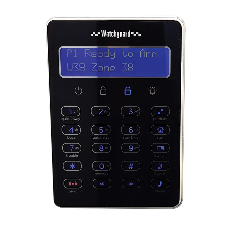 Watchguard LCD Touch Keypad for WGAP864 Alarm System - Black WGAP864KPB