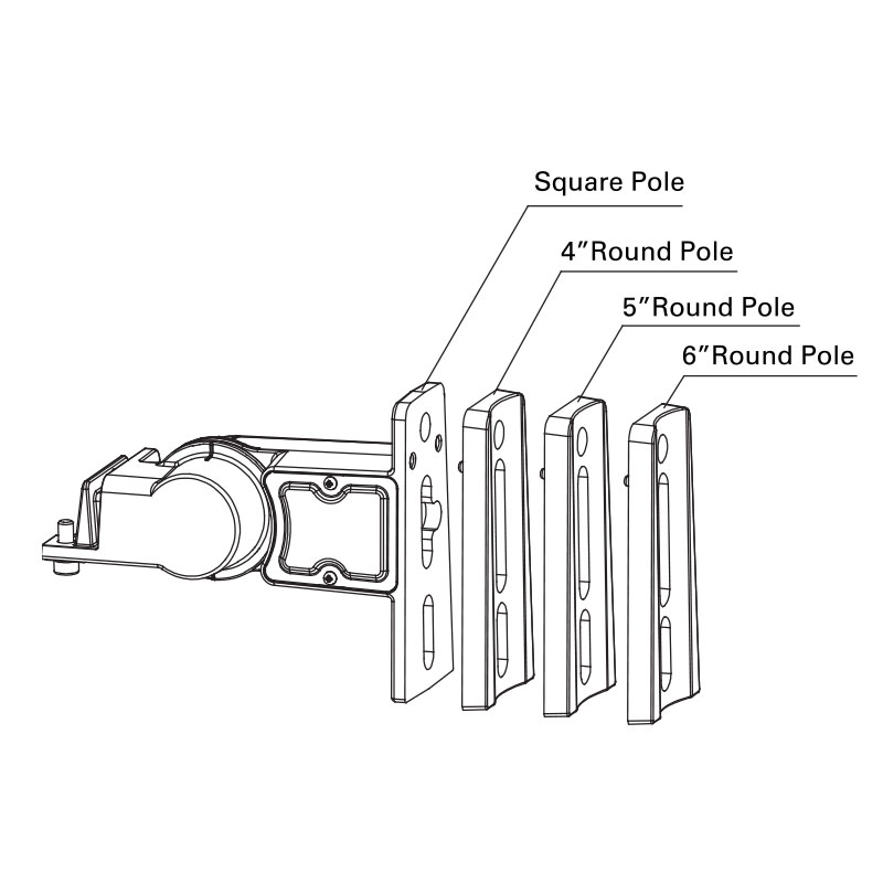 ENSA Pole Adjustable Bracket for LSL-B Street Lights LSL-BKTA - Image 3
