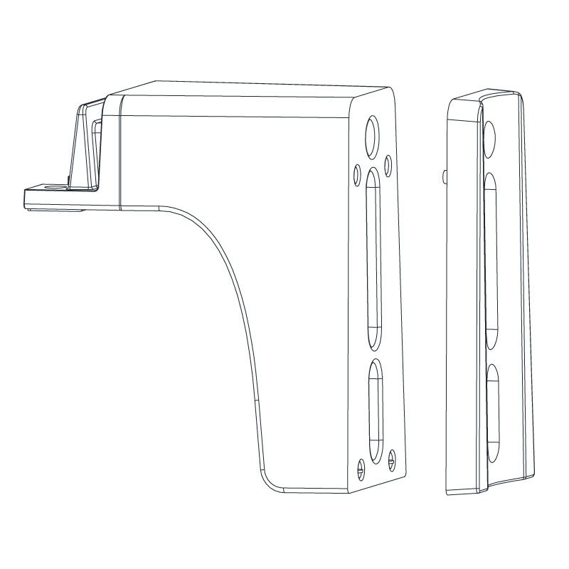 ENSA 5" Curved Pole Bracket Adapter for LSL-B Street Lights LSL-BKTC5 - Image 2
