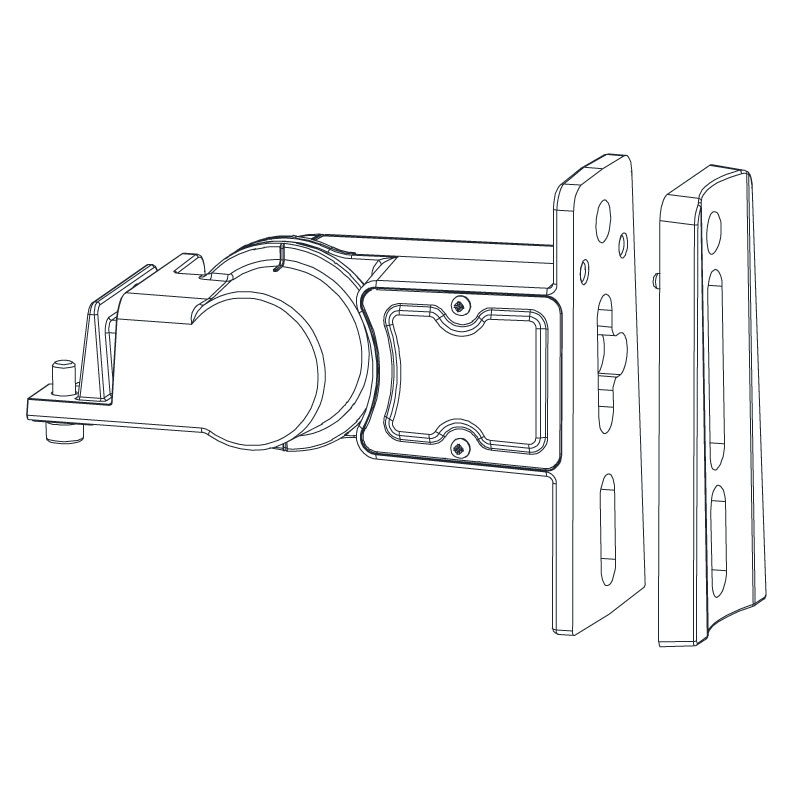 ENSA 4" Curved Pole Bracket Adapter for LSL-B Street Lights LSL-BKTC4 - Image 3