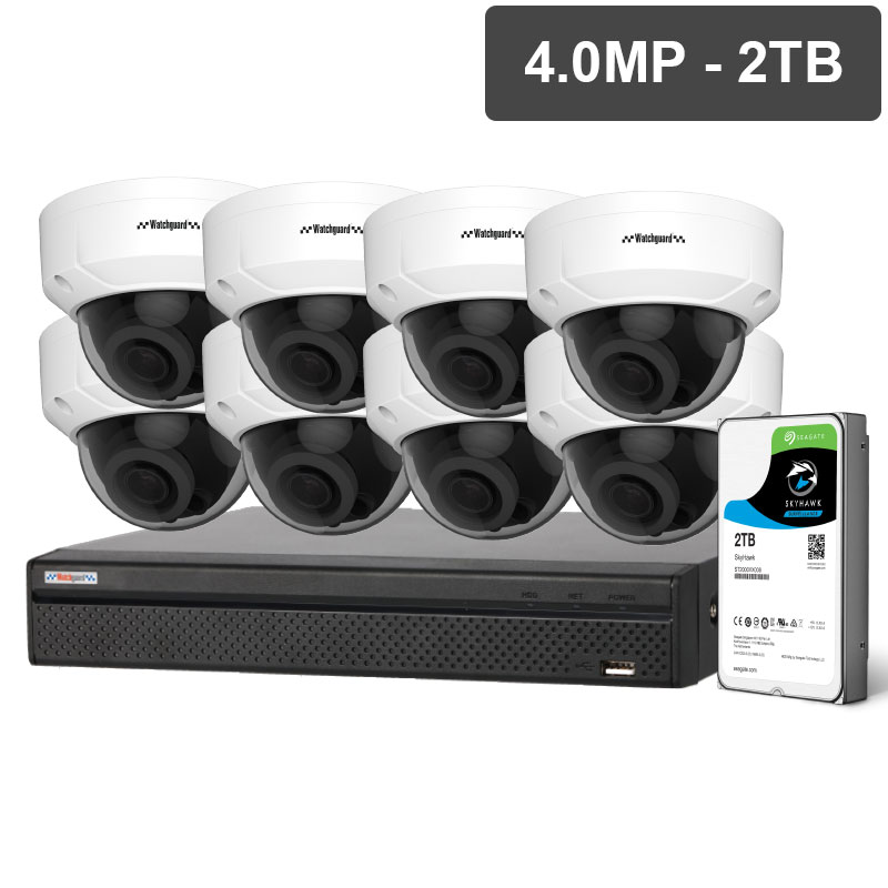Watchguard Compact Series 8 Camera 4.0MP IP Surveillance Kit (Motorised, 2TB) NVRKIT-C842M