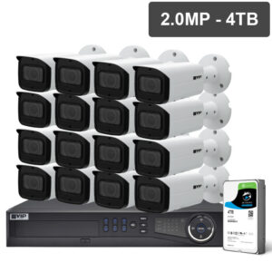 VIP Vision Pro Series 16 Camera 2.0MP IP Surveillance Kit (Fixed, 4TB) NVRKIT-P1624F