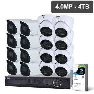 VIP Vision Pro Series 16 Camera 4.0MP IP Surveillance Kit (Fixed, 4TB) NVRKIT-P1644F