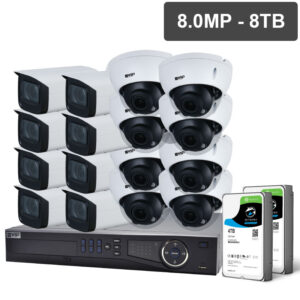 VIP Vision Pro Series 16 Camera 8.0MP IP Surveillance Kit (Motorised, 8TB) NVRKIT-P1688M
