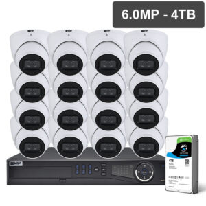 VIP Vision Pro Series 16 Camera 6.0MP IP Surveillance Kit (Fixed, 4TB) NVRKIT-P1664F