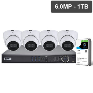 VIP Vision Pro Series 4 Camera 6.0MP IP Surveillance Kit (Fixed, 1TB) NVRKIT-P461F