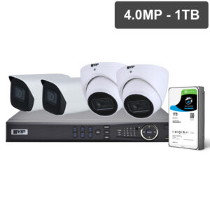 VIP Vision Pro Series 4 Camera 4.0MP IP Surveillance Kit (Fixed, 1TB) NVRKIT-P441F