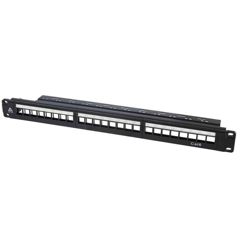 VIP Vision 24-Port CAT6 Patch Panel + Keystones (1U) RMC-PP24-6K
