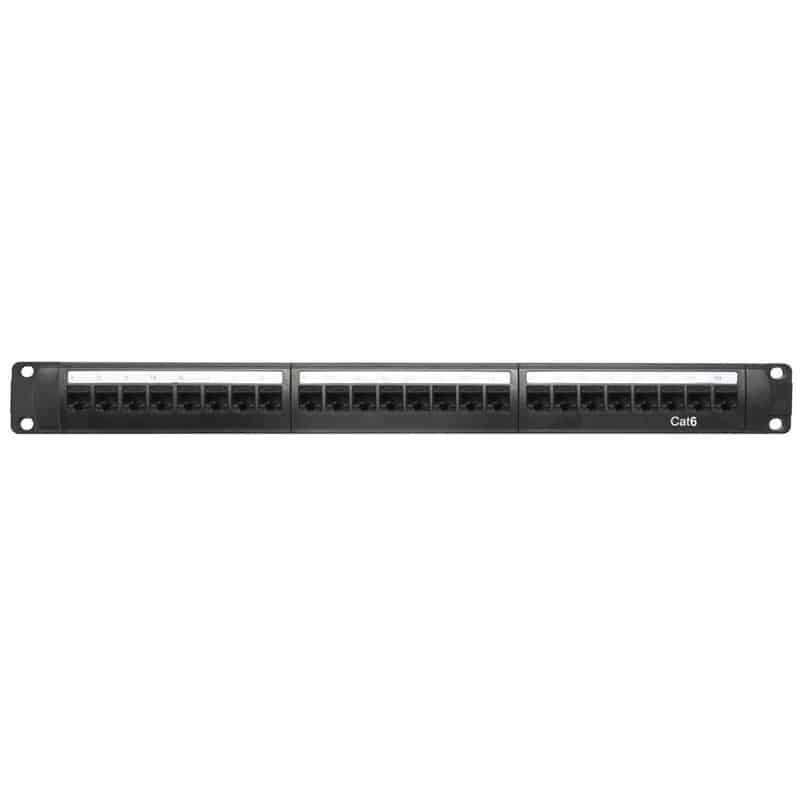 VIP Vision 24-Port CAT6 Patch Panel + Keystones (1U) RMC-PP24-6K