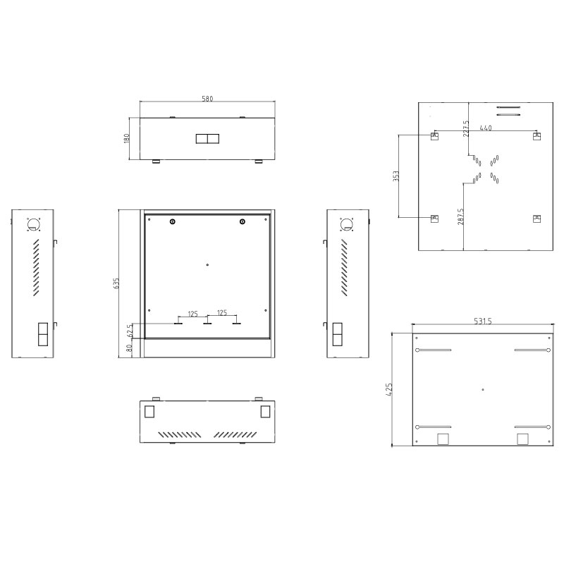 VIP Vision Vertical Wall Mount Security Cabinet SECCAB - Image 6
