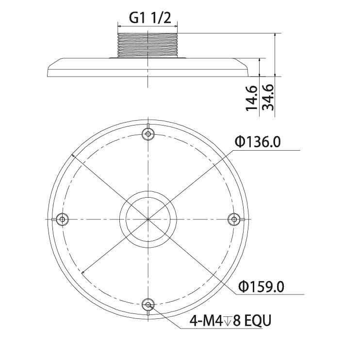 Adapter for Ceiling & Wall Mount Brackets VSBKTA101 - Image 2