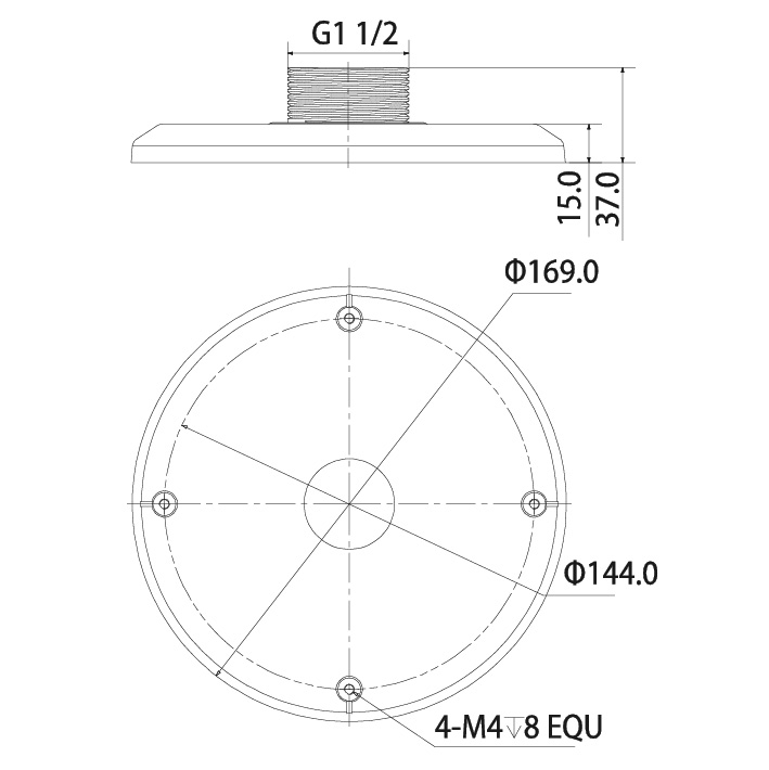 Adapter for Ceiling & Wall Mount Brackets VSBKTA102 - Image 2