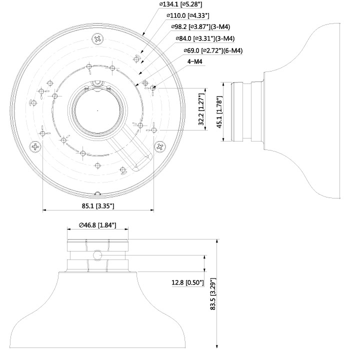 Adapter for Ceiling & Wall Mount Brackets VSBKTA106 - Image 3