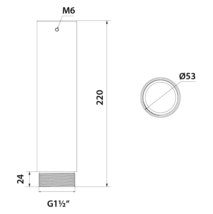 220mm Extender for Ceiling Mount Bracket VSBKTA112 - Image 2