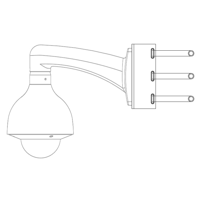 Triple Clamp Pole Mount Camera Bracket VSBKTA150 - Image 3