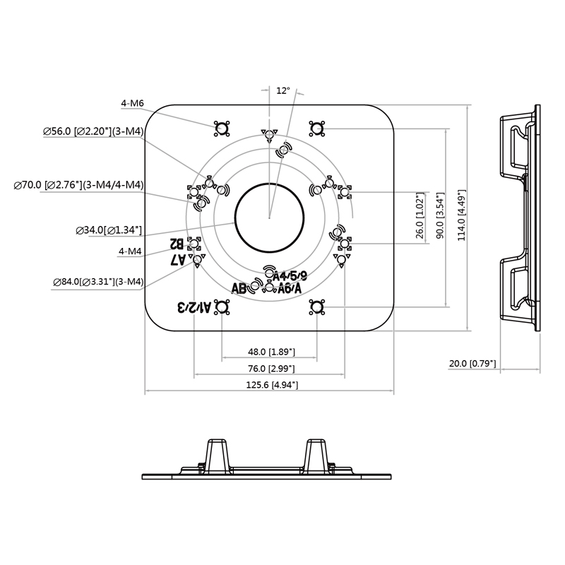Dual Clamp Pole Mount Camera Bracket VSBKTA152E - Image 3