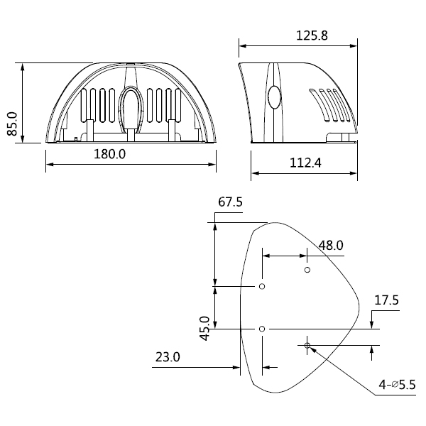 Auto Guard Mobile Dome Camera Bracket VSBKTA201W - Image 2