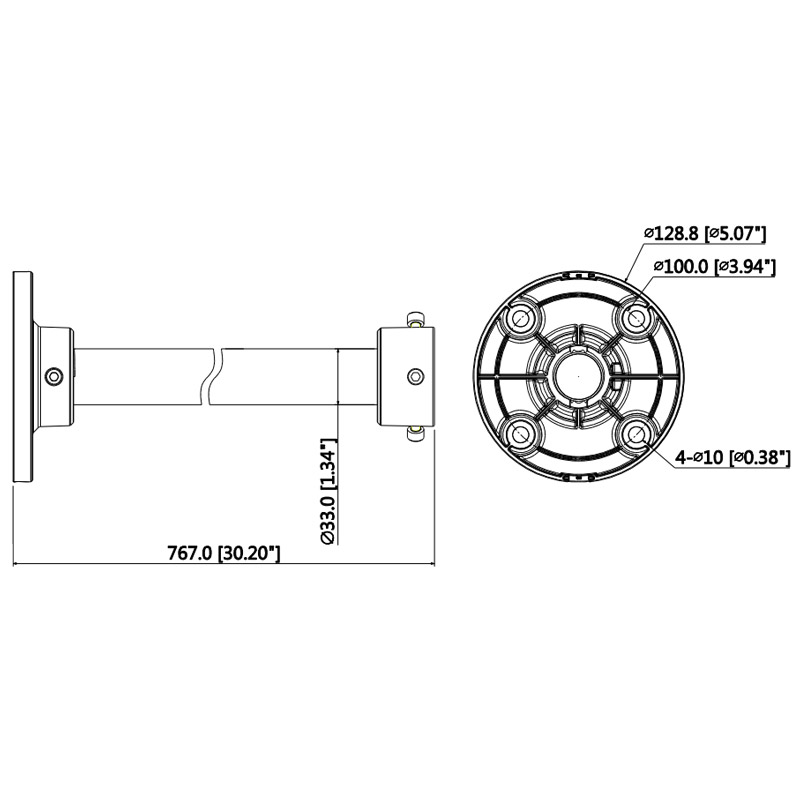 760mm Ceiling Mount Dome Bracket VSBKTB220C - Image 2