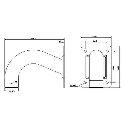 PTZ Right Angle Wall Mount Camera Bracket VSBKTB300S - Image 2
