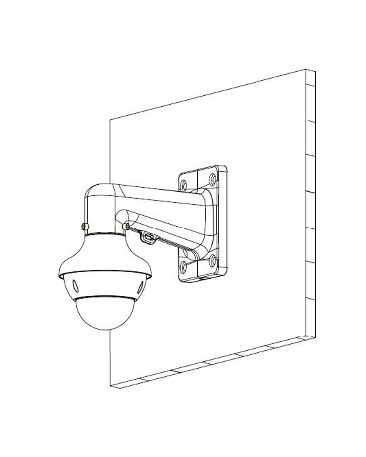 Right Angle Wall Mount Dome Bracket VSBKTB305W - Image 2