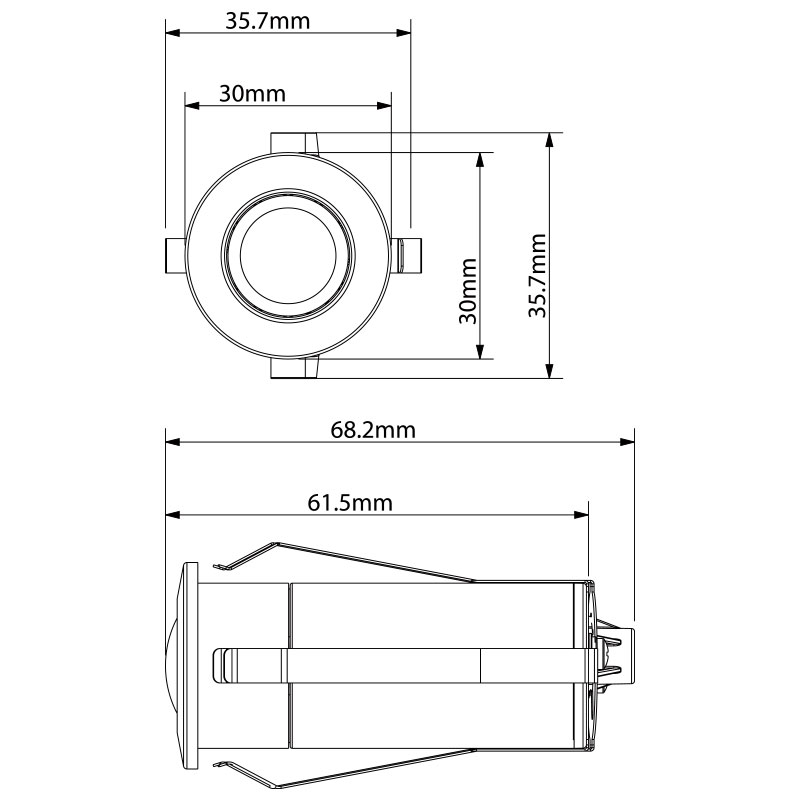 Securview Victory Series Mobile Series 1080p Fixed HDCVI Flush Mount Bumper Camera VSCVI2MPBT2.8 - Image 3