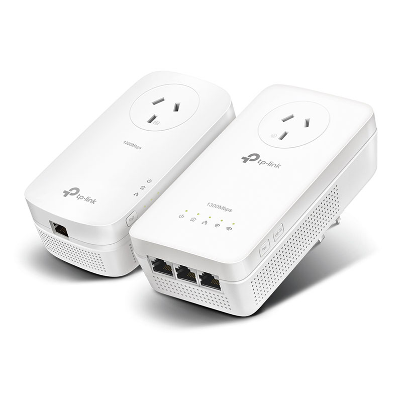 TP Link 3-Port Gigabit Passthrough Powerline & WiFi Kit TP-TL-WPA8630PKIT