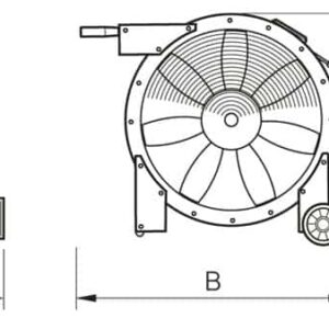 FANTECH Portable fixed air 560mm 4 pole cooling fan CCS564
