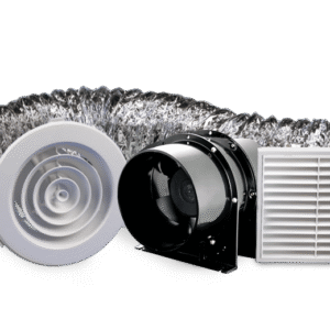 FANTECH 150mm Trade In-Line Fan Kit c/w Fan, 6m Duct, Grilles MTPILK150
