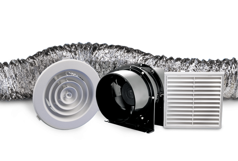 FANTECH 150mm Trade In-Line Fan Kit c/w Fan, 6m Duct, Grilles MTPILK150