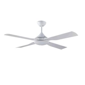 FANTECH Quinton ceiling fan 48" white with 4 Easy Fix blades & LED Light QTN48WH-LED