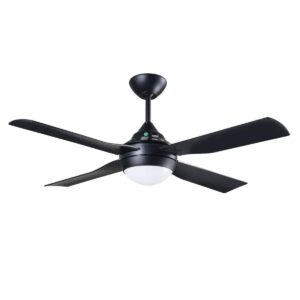 FANTECH Quinton ceiling fan 52" black with 4 Easy Fix blades & LED Light QTN52BK-LED