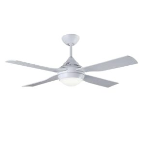 FANTECH Quinton ceiling fan 52" white with 4 Easy Fix blades & LED Light QTN52WH-LED