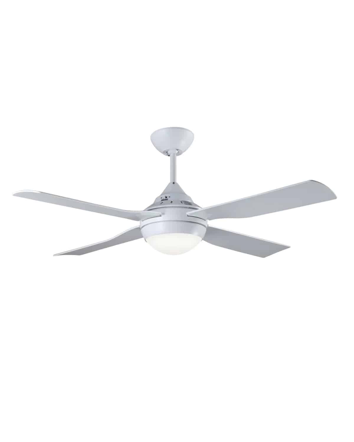 FANTECH Quinton ceiling fan 52" white with 4 Easy Fix blades & LED Light QTN52WH-LED
