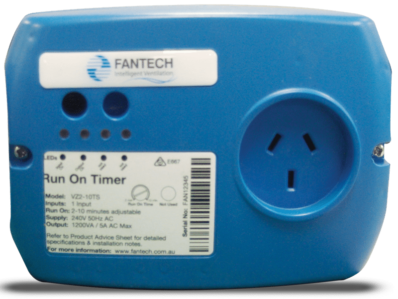 FANTECH Run-on timer adjustable 2-10min VZ2-10TS